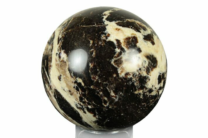 Polished Black Opal Sphere - Madagascar #250792